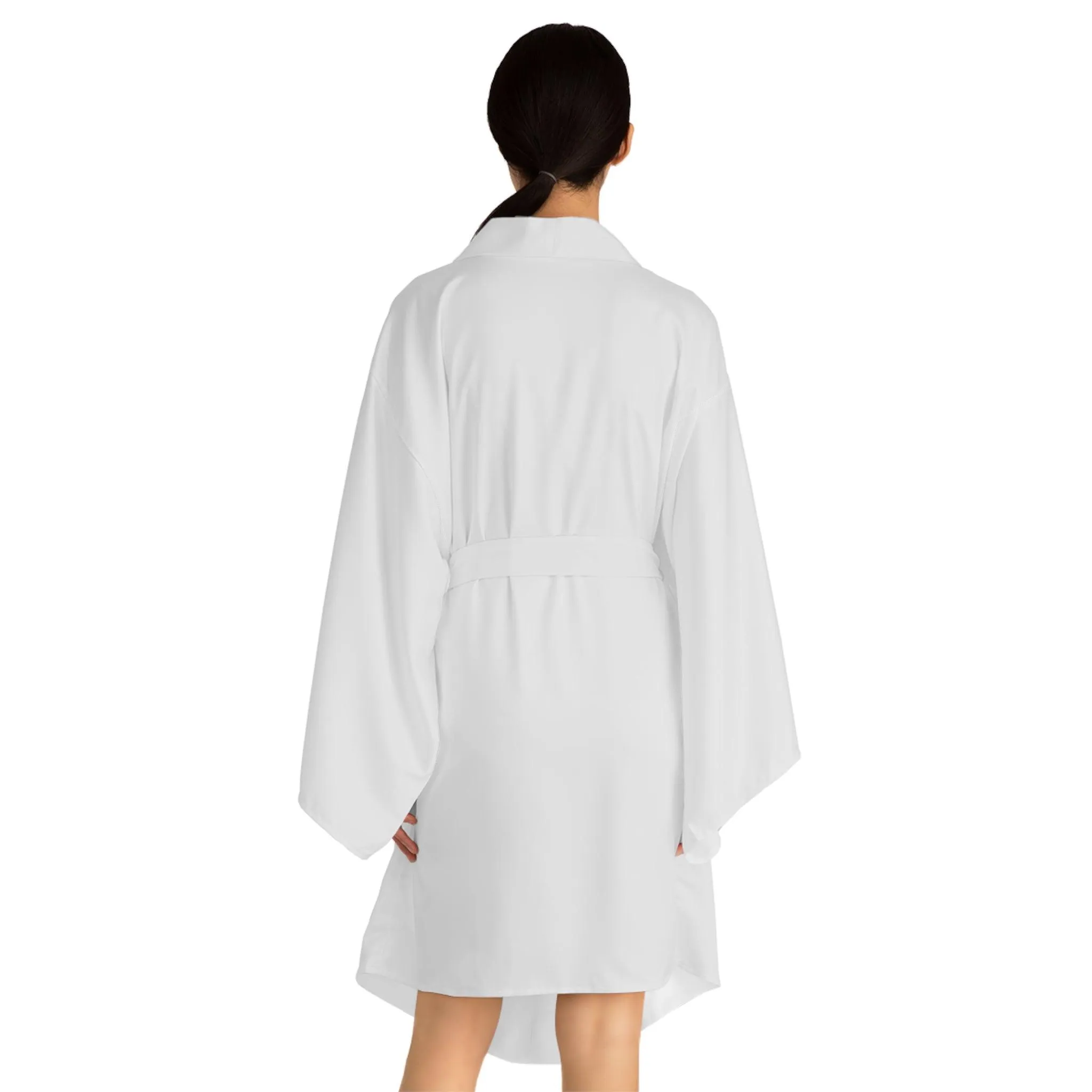 Comfy Cozy Long Sleeve Kimono Robe - White