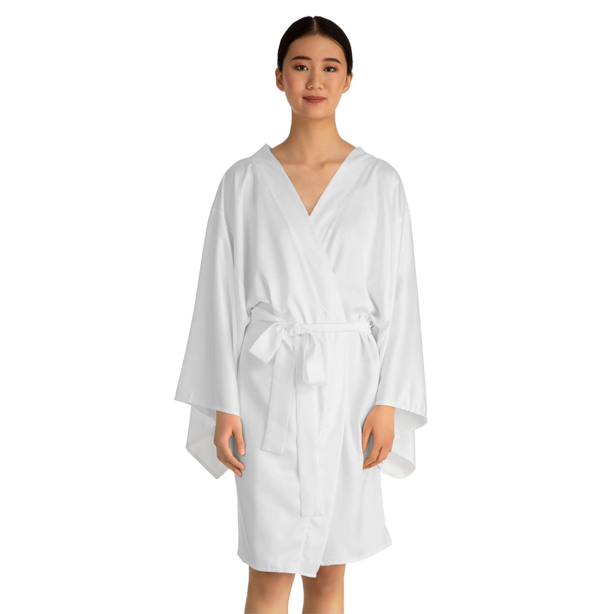 Comfy Cozy Long Sleeve Kimono Robe - White