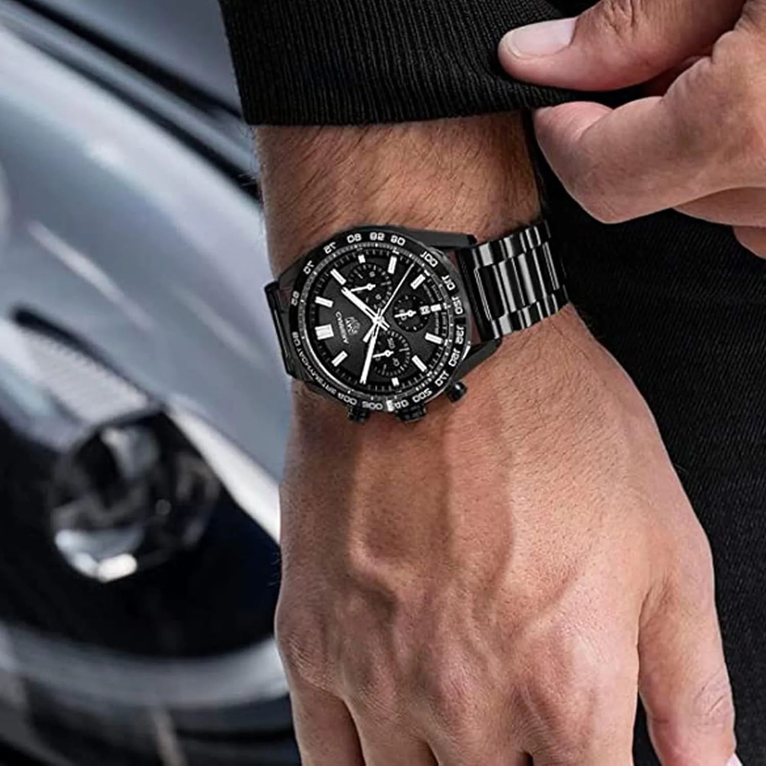 Compatible for RUIMEN Smart Watches Band, 22mm Quick Release Stainless Steel Metal Replacement Strap Bracelet Men & Women Compatible with RUIMEN D1 1.85" Smart Watches