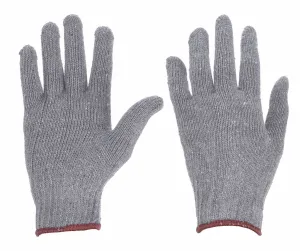CONDOR Cotton/Polyester Knit Gloves - L, Full Finger Uncoated Gloves for Breathability