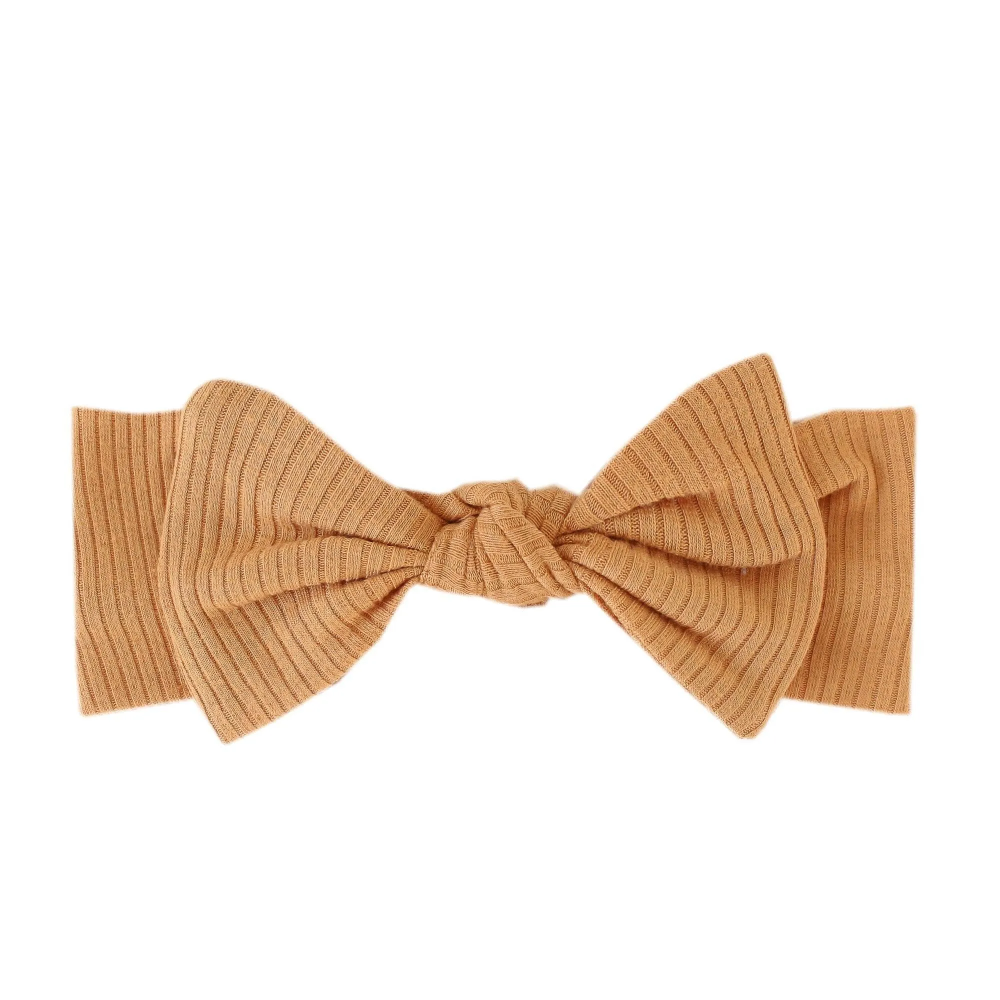 Copper Pearl Dolce Rib Knit Headband Bow
