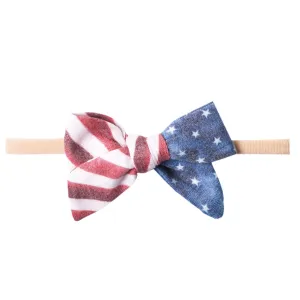 Copper Pearl Patriot Classic Nylon Bow Headband