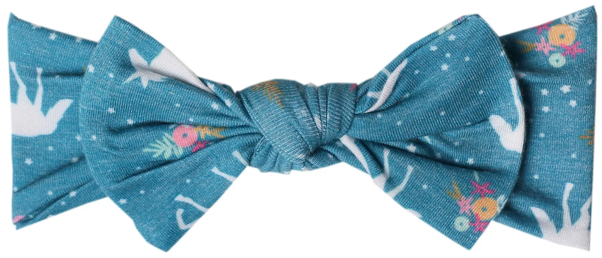 Copper Pearl Whimsy Blue Knit Headband