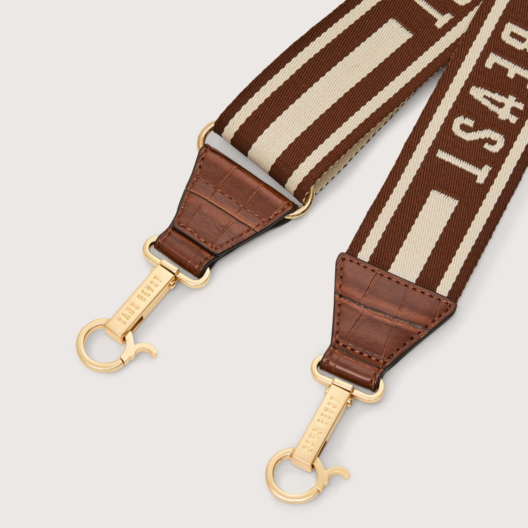 Corridor Bag Strap - Chestnut   Gold