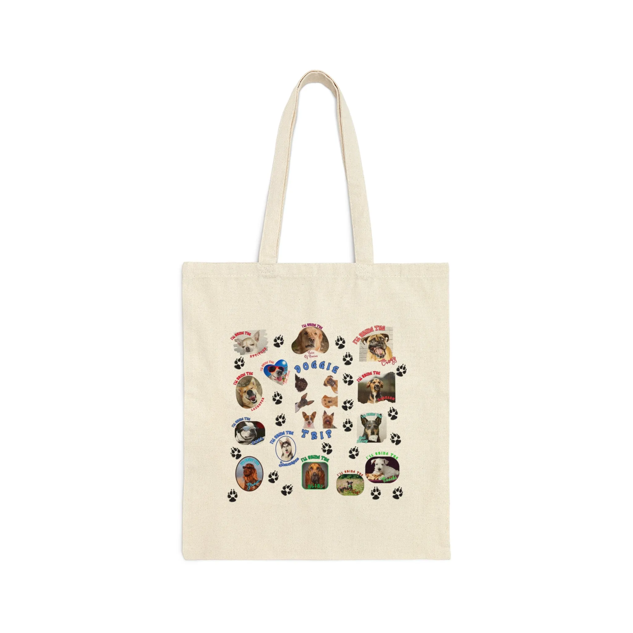 Cotton Canvas Tote Bag BRSAR Logo, Dog Tote Bag, Canvas Tote Bag, Fair Trade, shoulder bag, shopper, dog lover gift, weekender bag, tote bag canvas