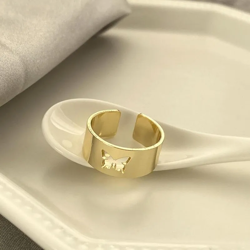 Couple Rings Butterfly Matching Rings