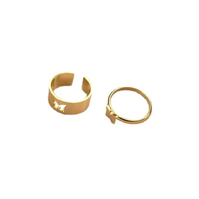 Couple Rings Butterfly Matching Rings