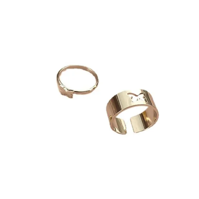 Couple Rings Butterfly Matching Rings