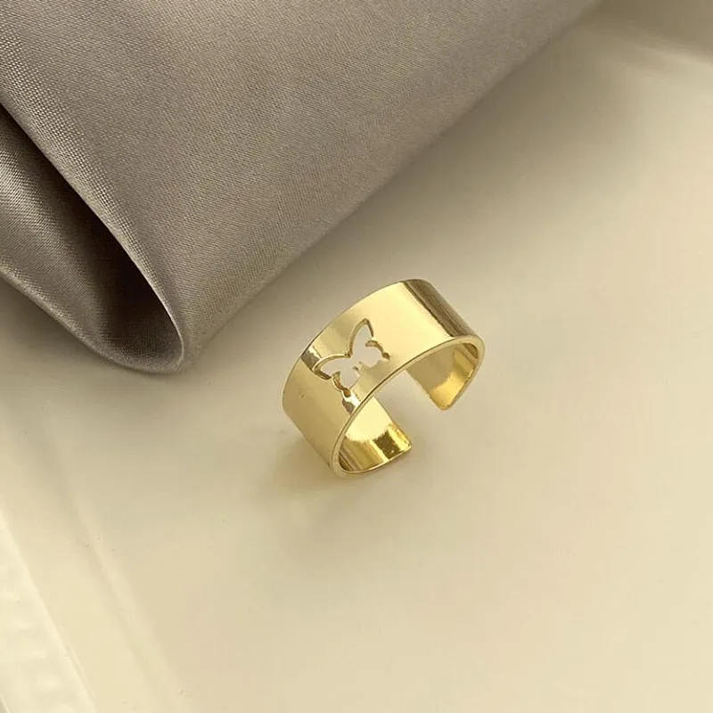 Couple Rings Butterfly Matching Rings