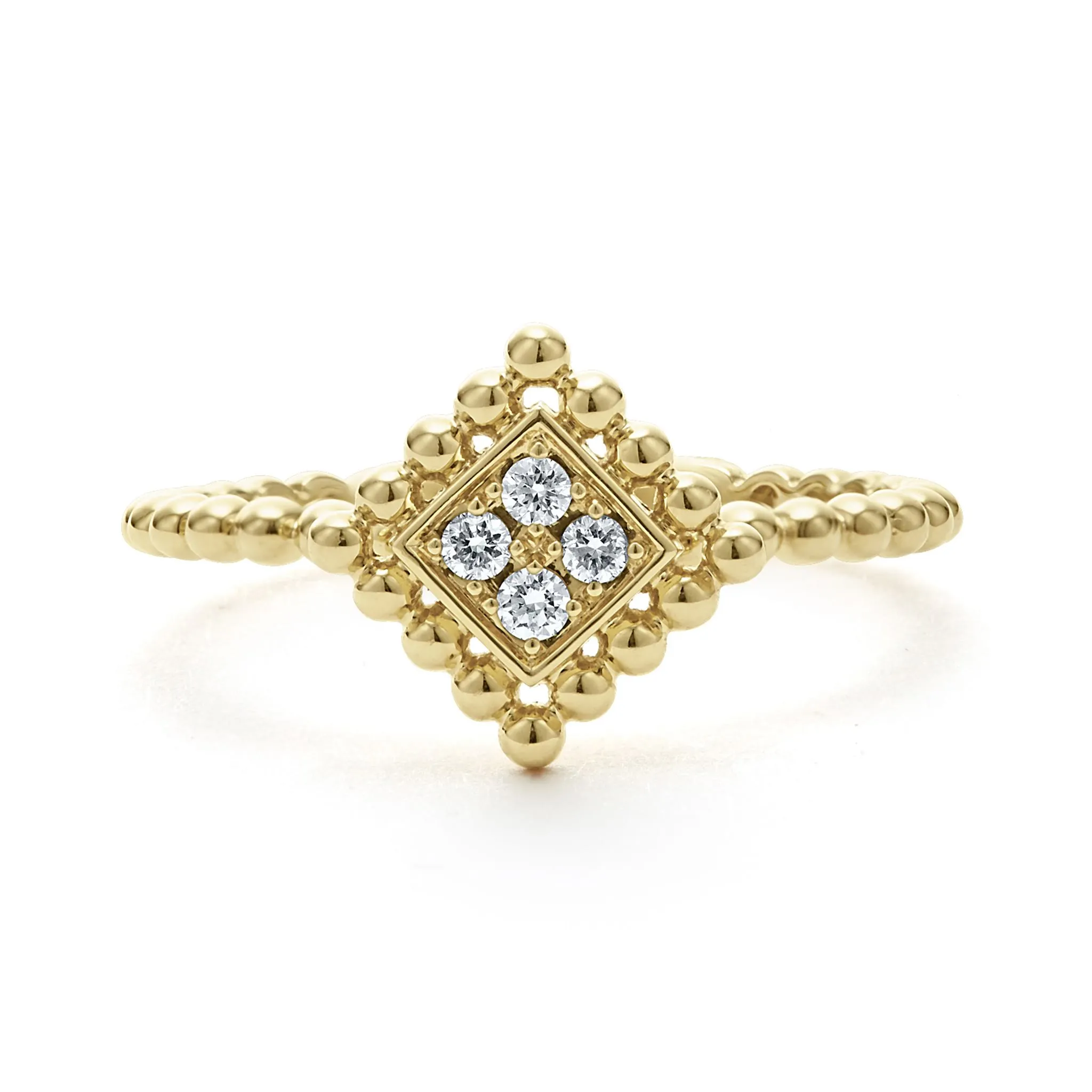 Covet Small 18K Gold Diamond Ring