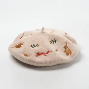Cozy Autumn Critters   Hat Dark Academia Kawaii Academia Y2K Cottagecore Coquette Fairycore Dollette Princesscore