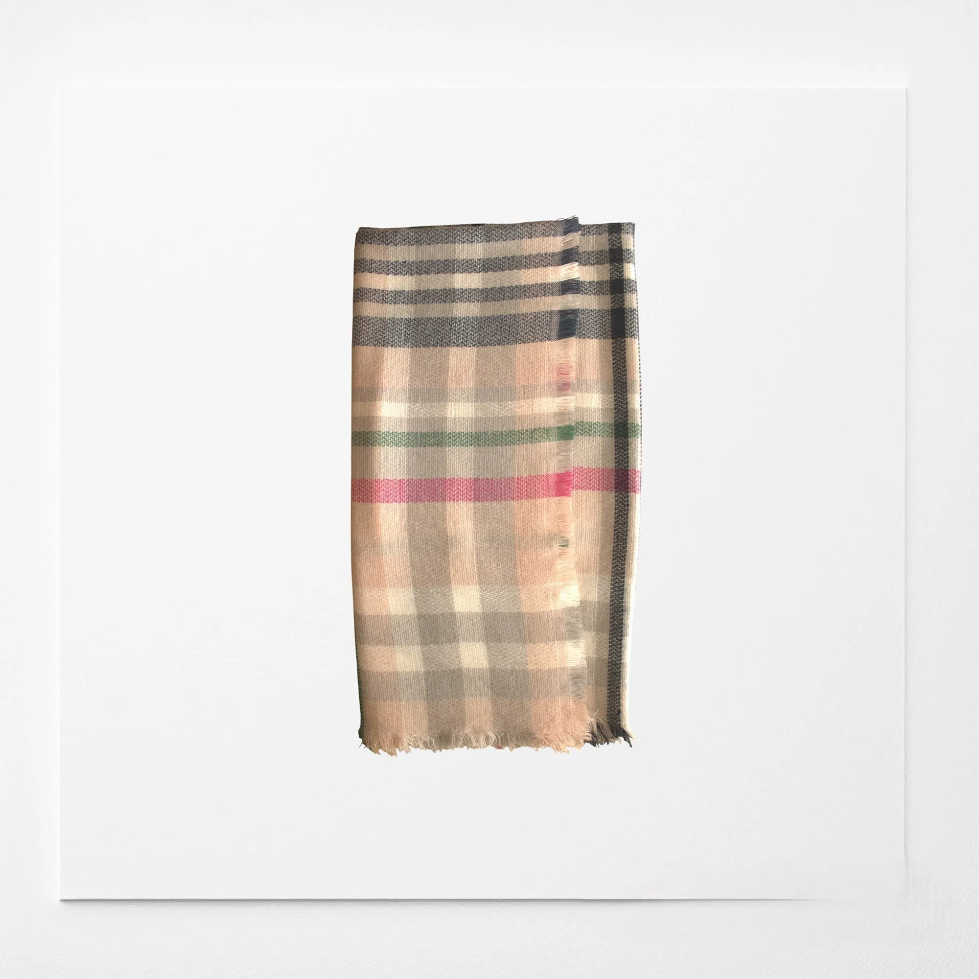 Cream, Pink, Gray & Blue Plaid Women's Blanket Scarf | Women Scarf | Gifts for Her | Women Shawl | Bridesmaid Scarf| Fall Scarf