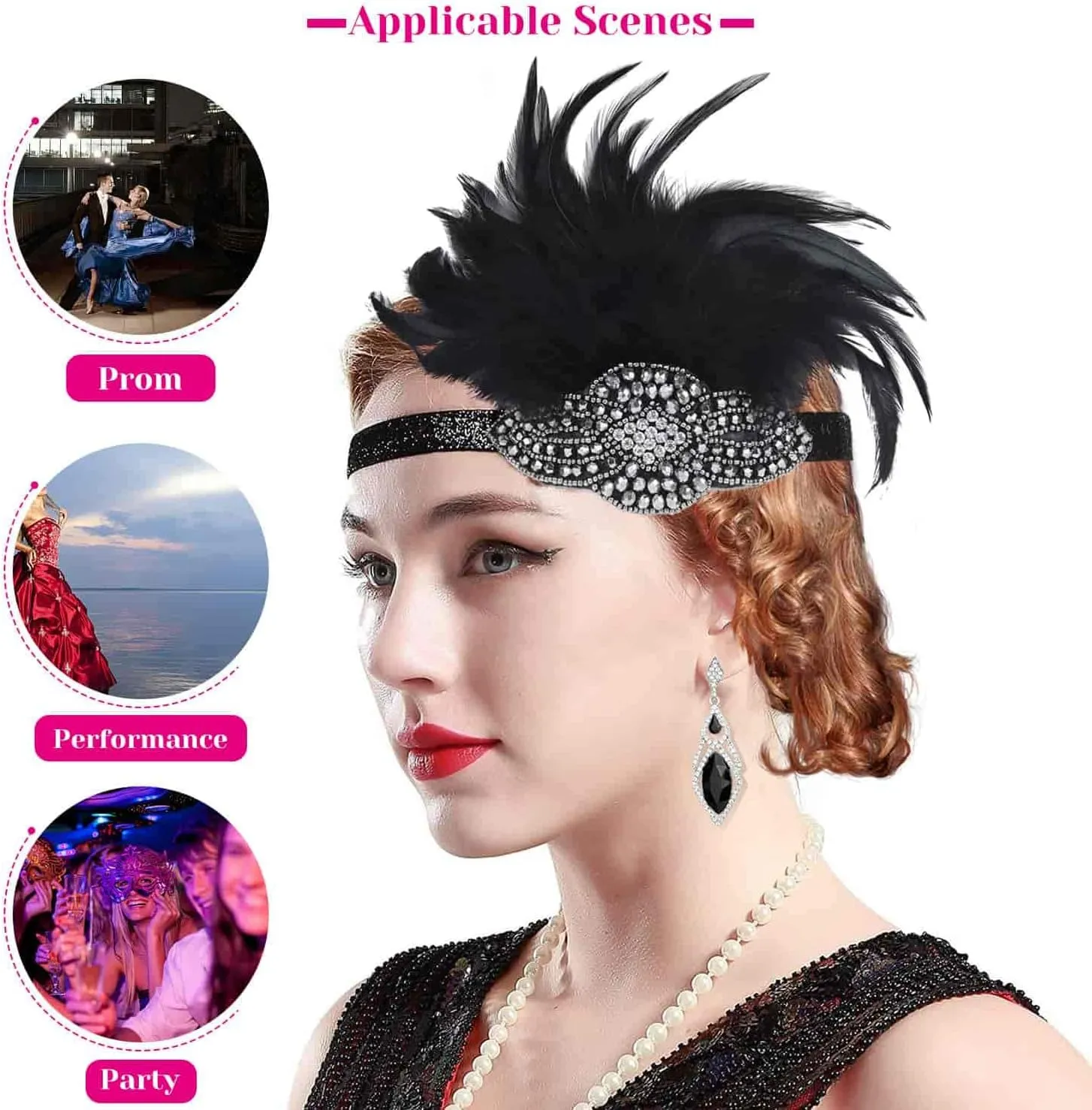 Cridoz Flapper Accessories for Women - 1920s Gatsby & Roaring 20s Style