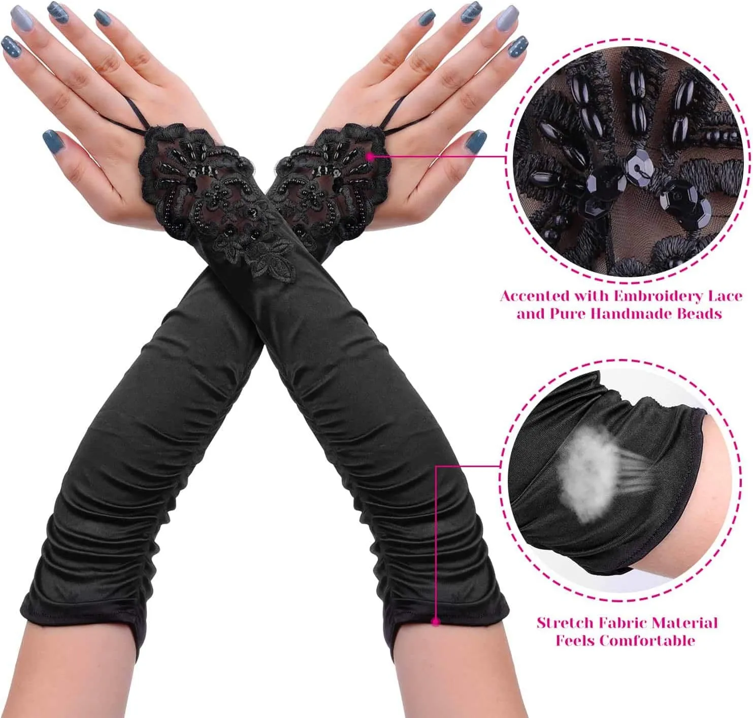 Cridoz Flapper Accessories for Women - 1920s Gatsby & Roaring 20s Style