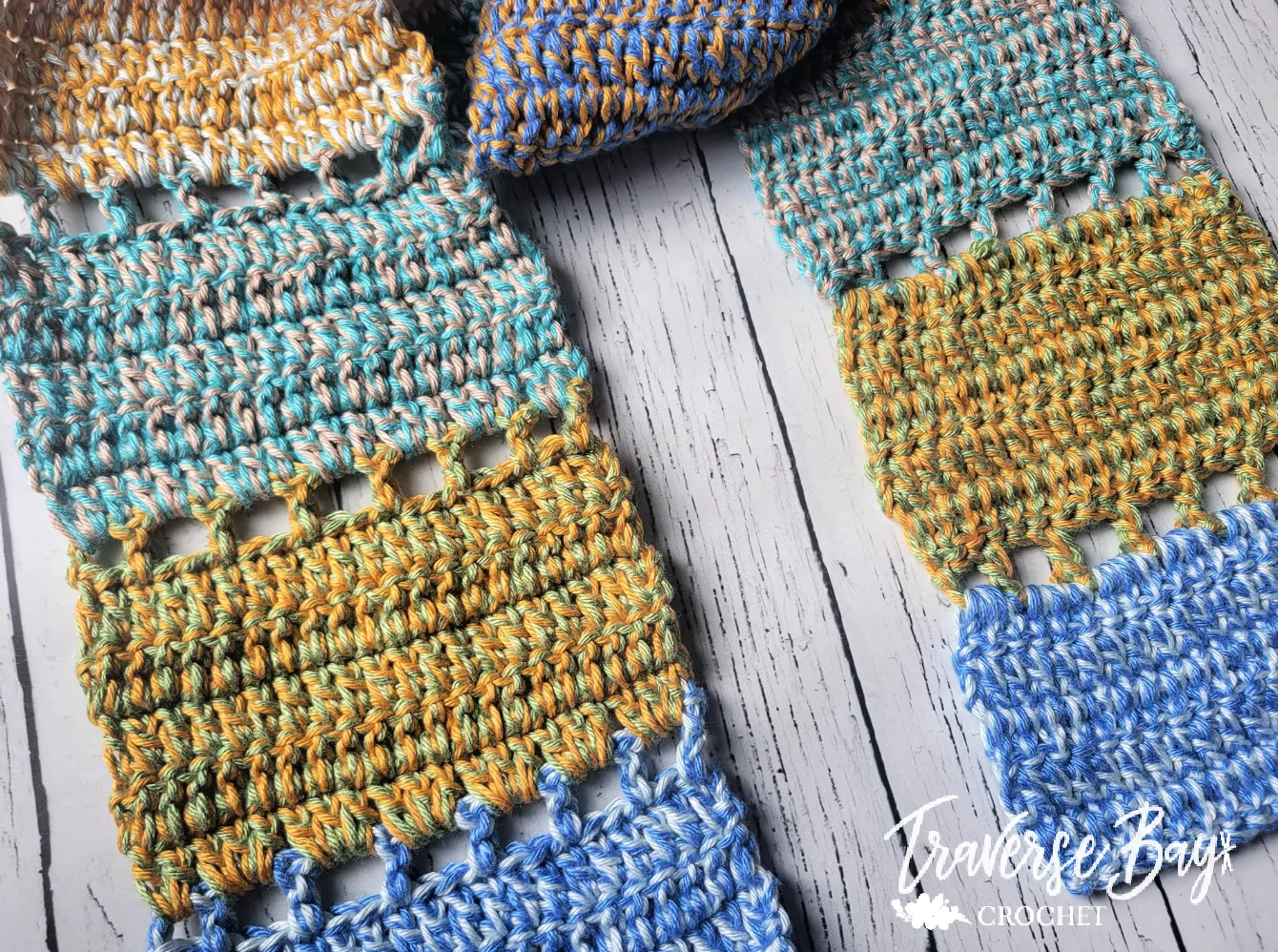 Crochet Beginner Filet Scarf Pattern