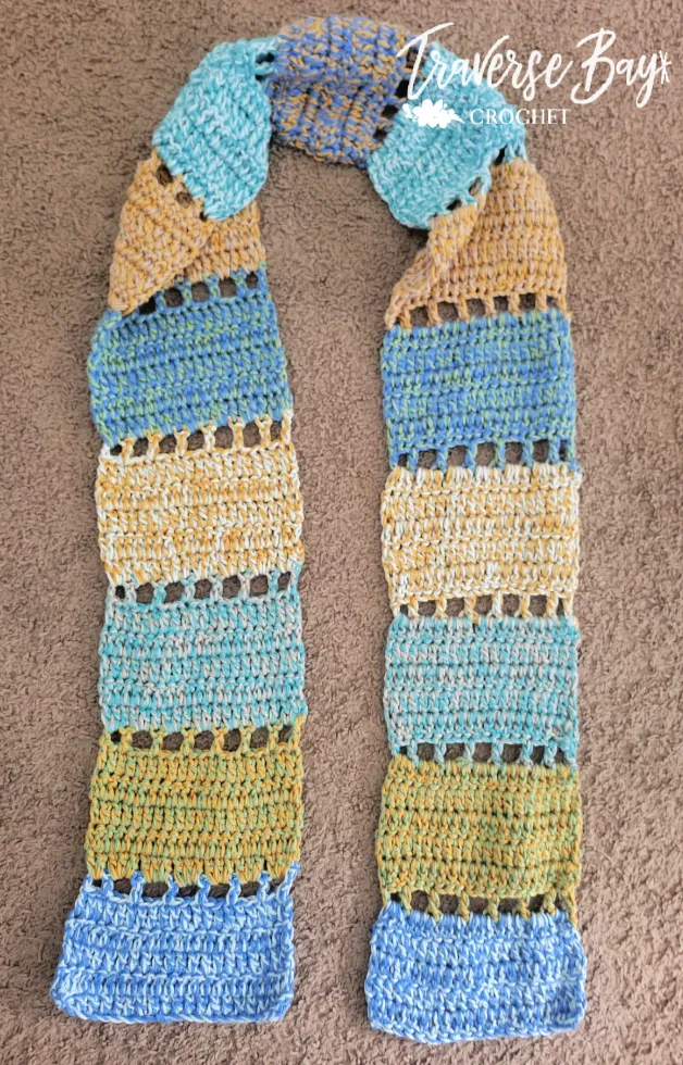Crochet Beginner Filet Scarf Pattern