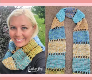 Crochet Beginner Filet Scarf Pattern