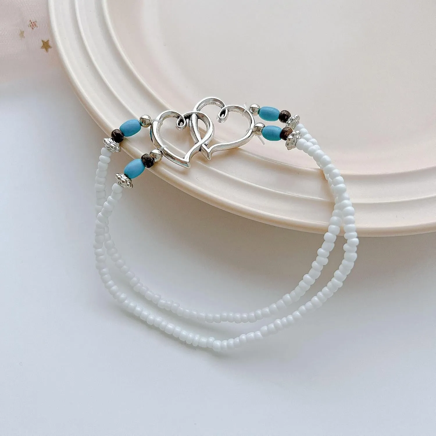 Cross Heart Butterfly Anklets - Silver Waterproof Diamond Rhinestone for Women, Large Plus Size for Big Ankles
