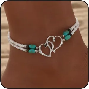 Cross Heart Butterfly Anklets - Silver Waterproof Diamond Rhinestone for Women, Large Plus Size for Big Ankles