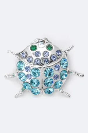 Crystal Ladybug Brooch