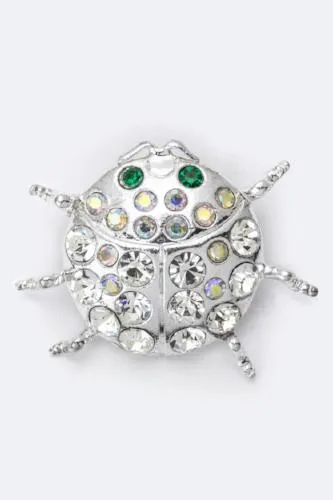 Crystal Ladybug Brooch