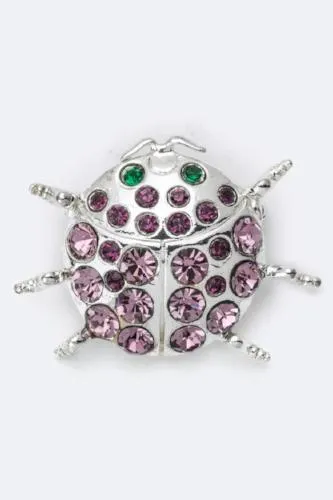 Crystal Ladybug Brooch