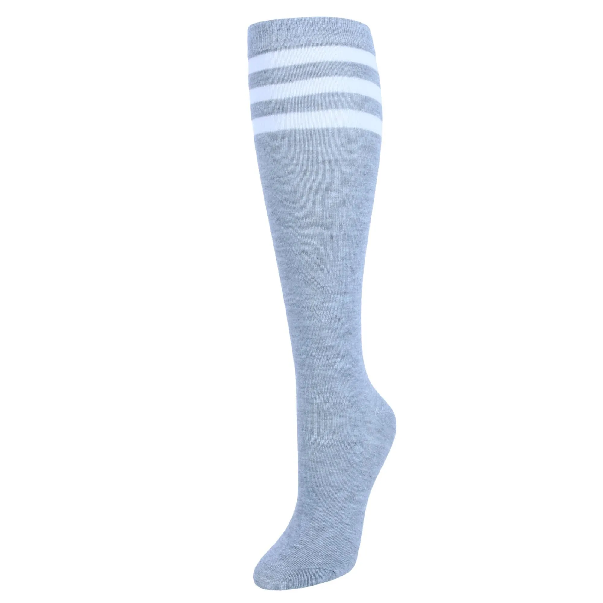 CTM® Women's Julietta Fashion Knee-High Striped Socks (1 Pair)