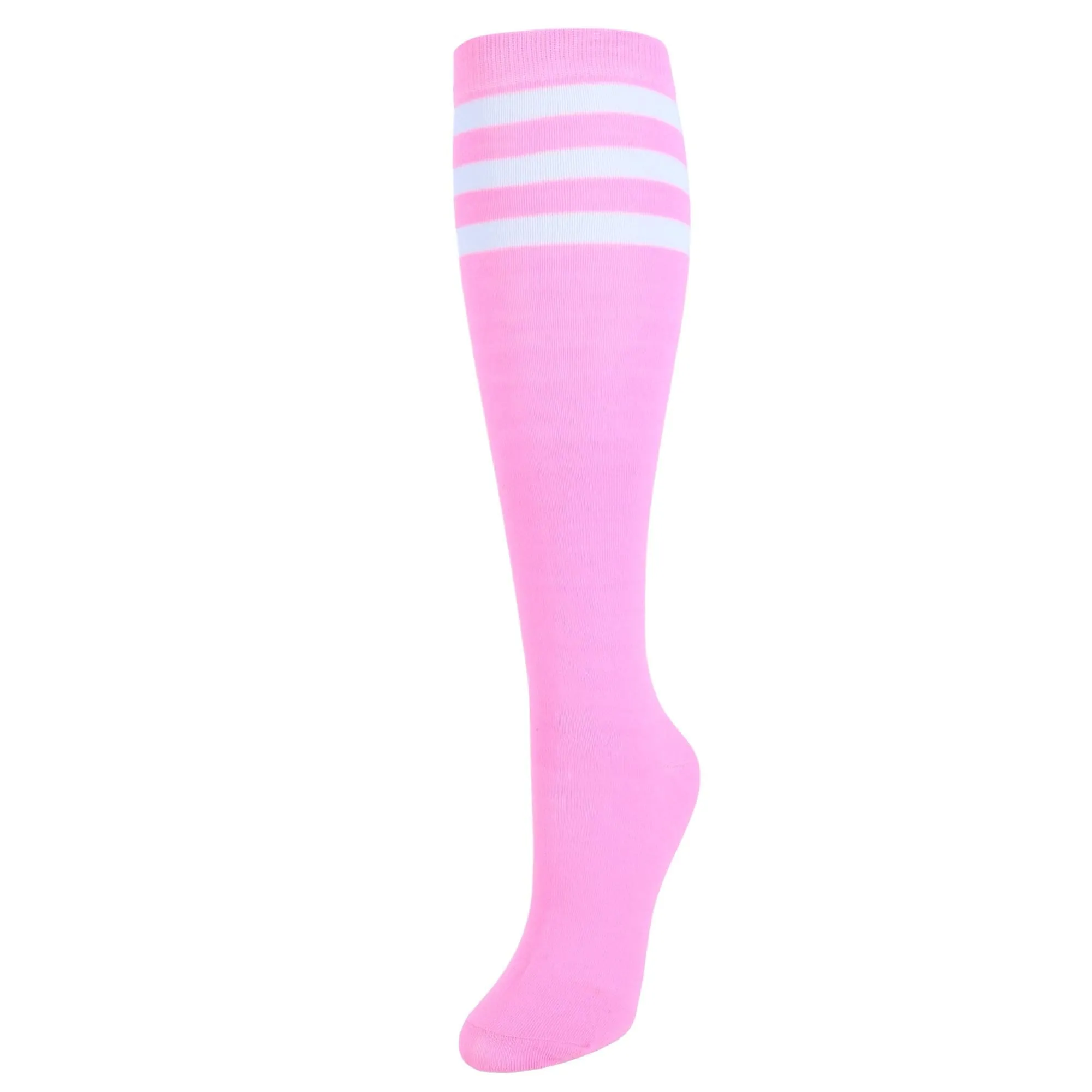 CTM® Women's Julietta Fashion Knee-High Striped Socks (1 Pair)