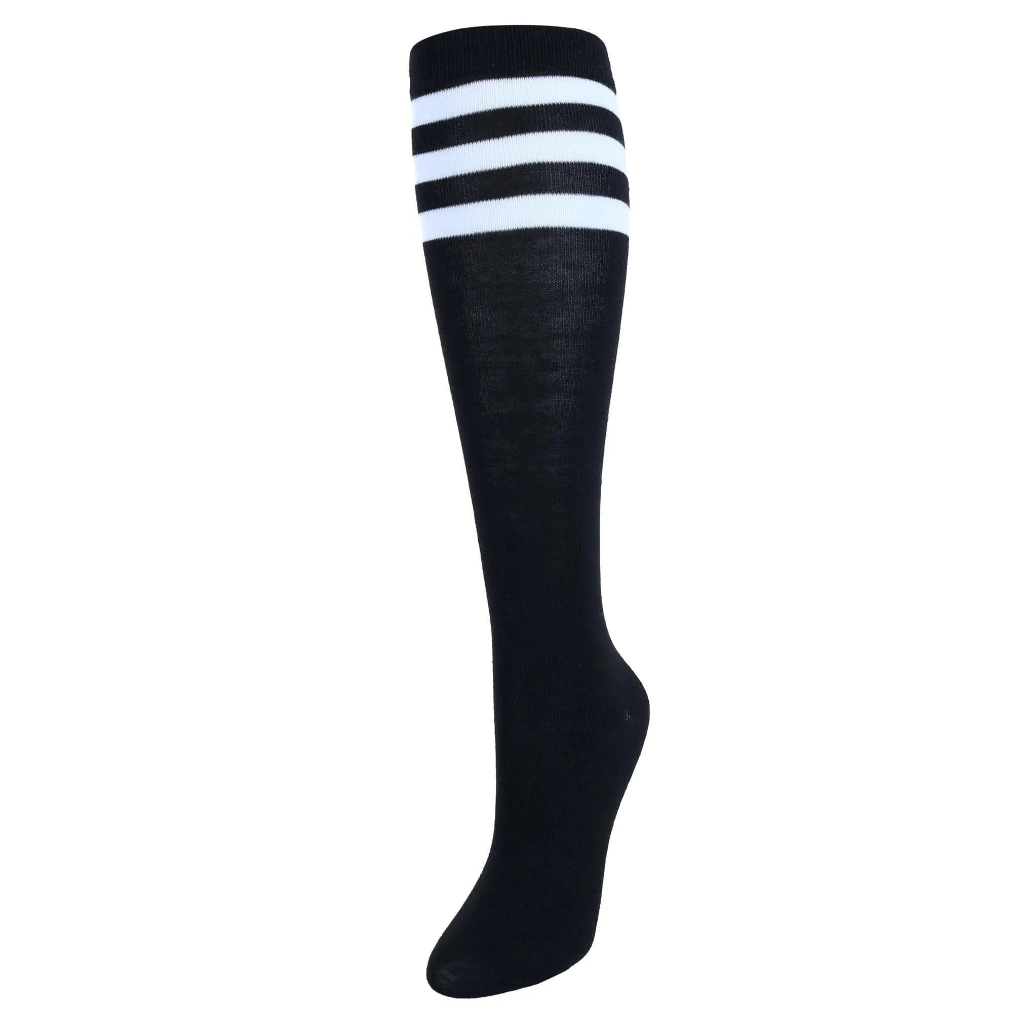 CTM® Women's Julietta Fashion Knee-High Striped Socks (1 Pair)