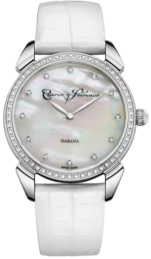 Cuervo y Sobrinos Watch Historiador Primera Dama Diamond White