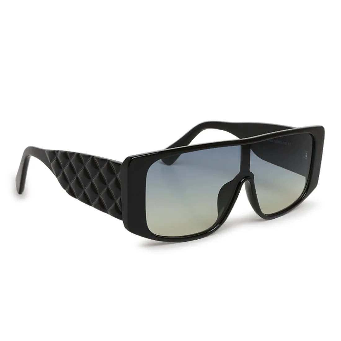 Cushion Textured Oversized Sunglasses