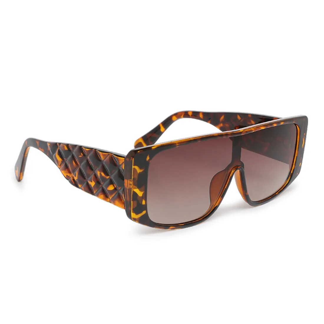 Cushion Textured Oversized Sunglasses