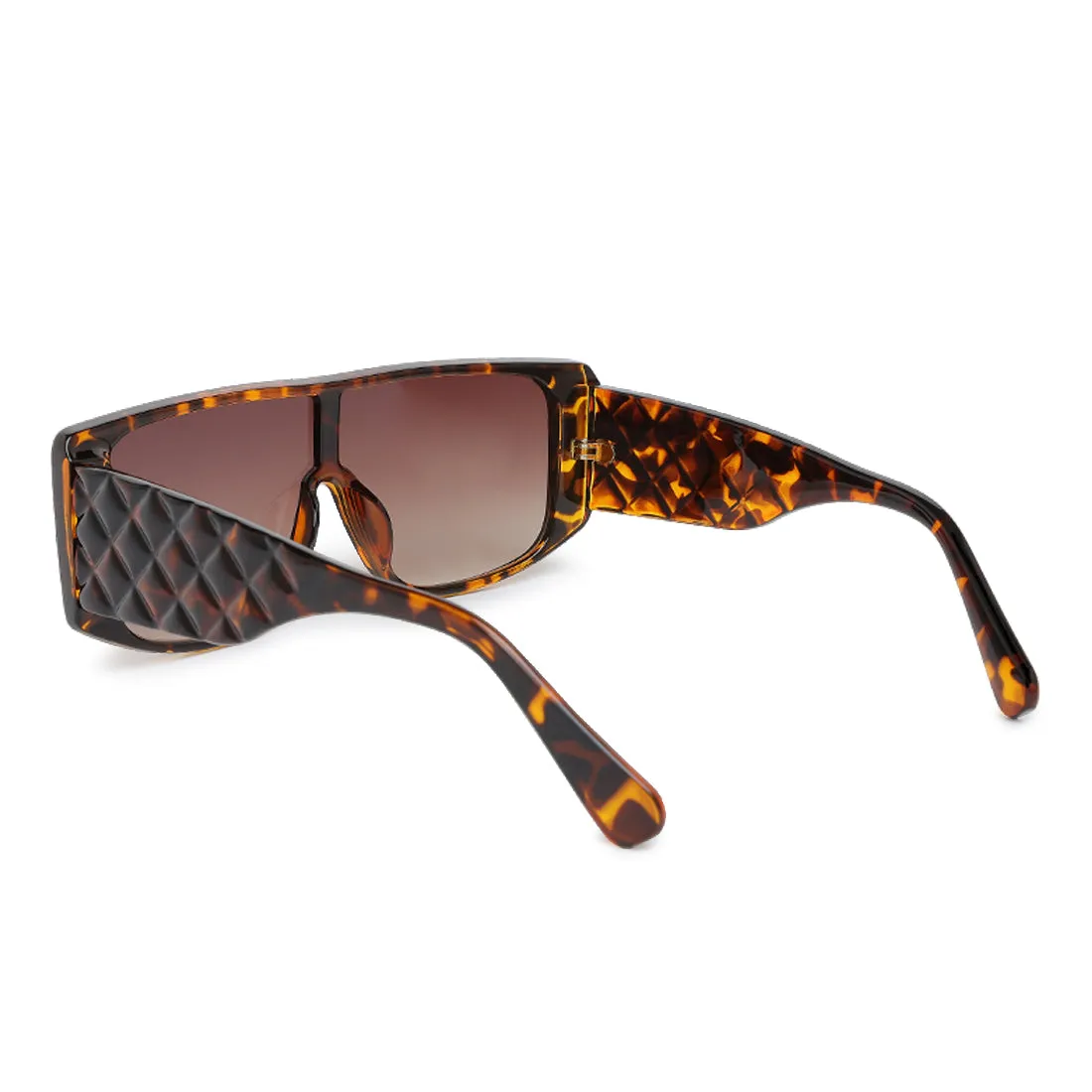 Cushion Textured Oversized Sunglasses