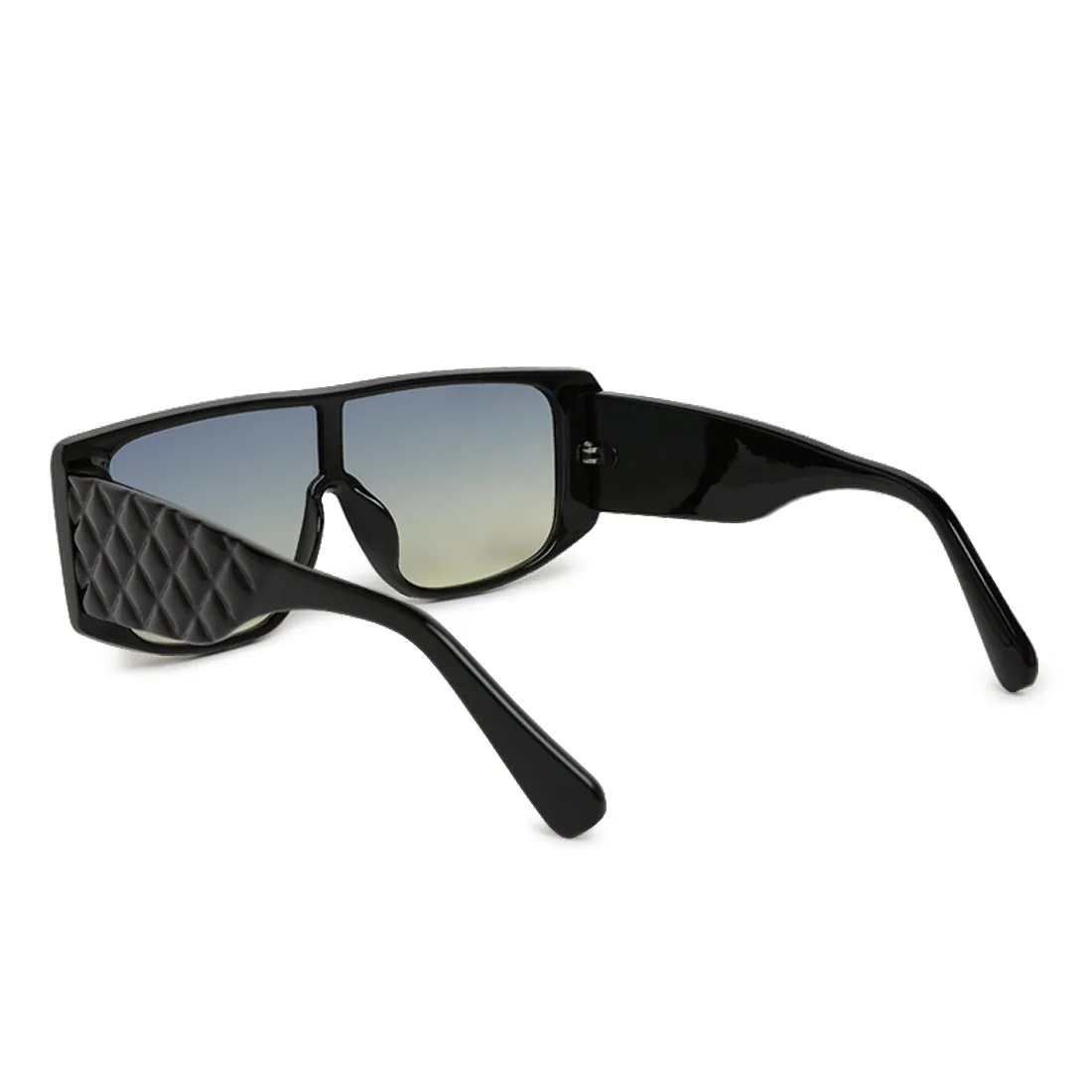 Cushion Textured Oversized Sunglasses