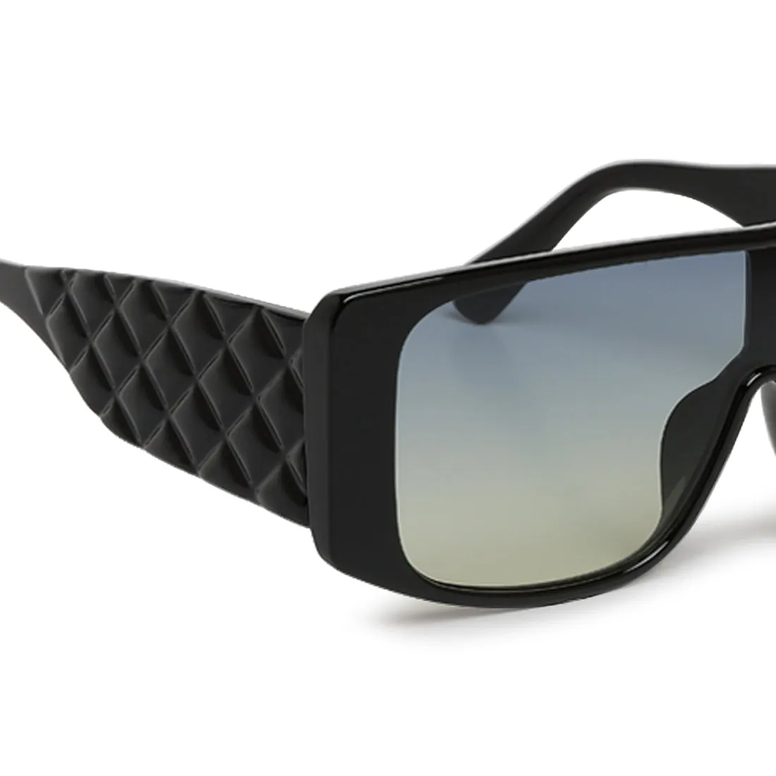 Cushion Textured Oversized Sunglasses