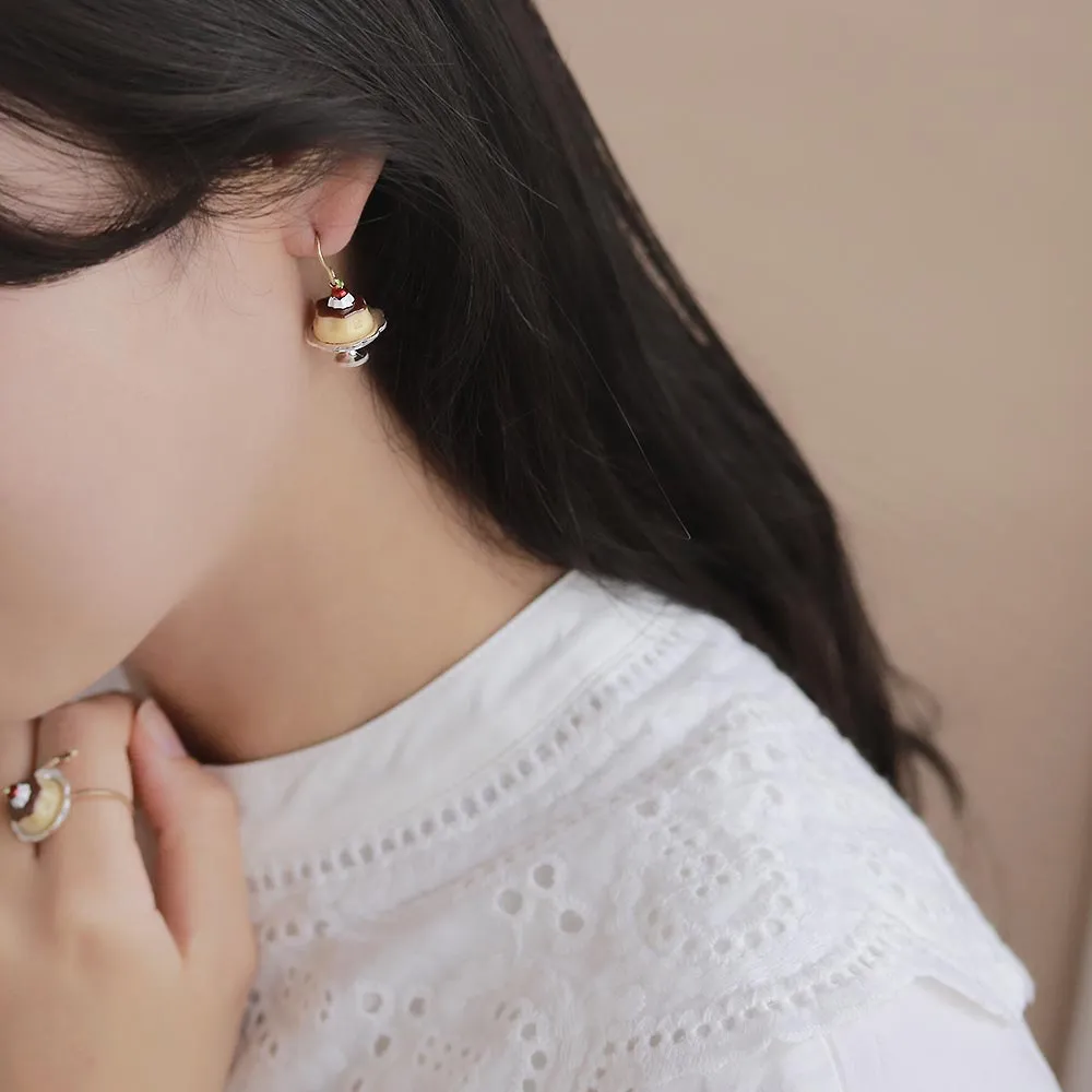 Custard Pudding Mismatched Earrings