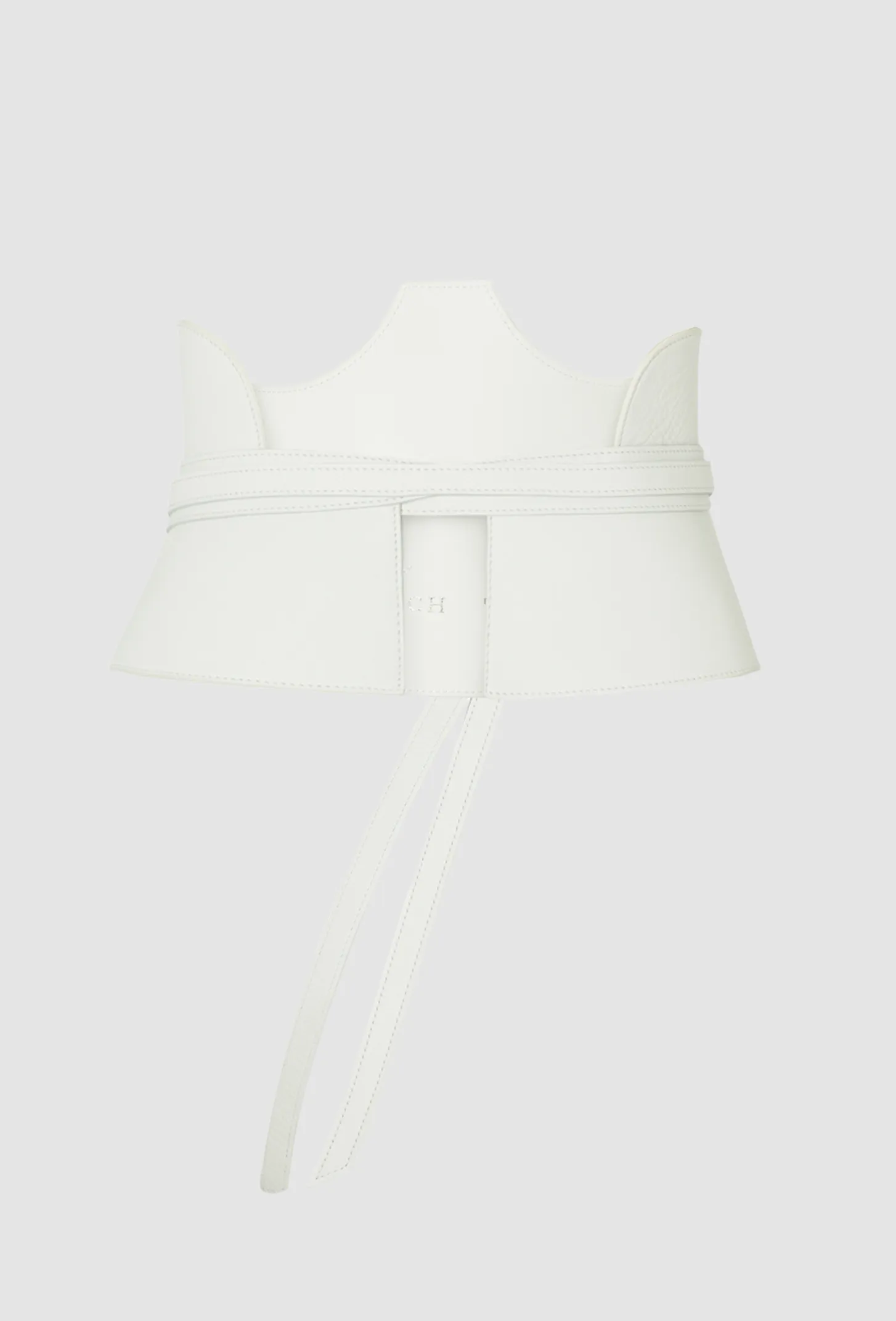 Cut Out Corset Belt - Ice White