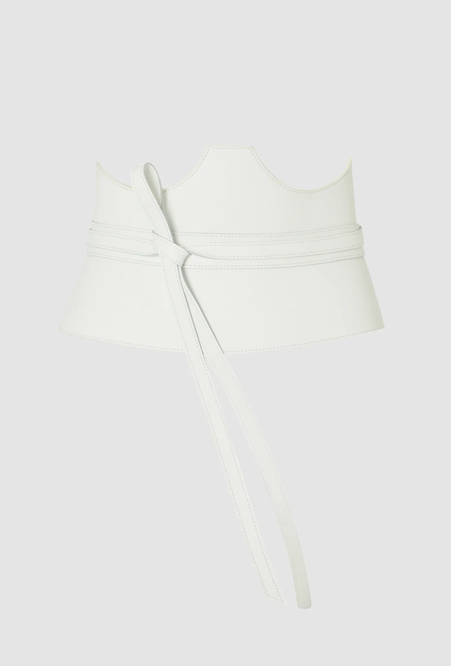 Cut Out Corset Belt - Ice White