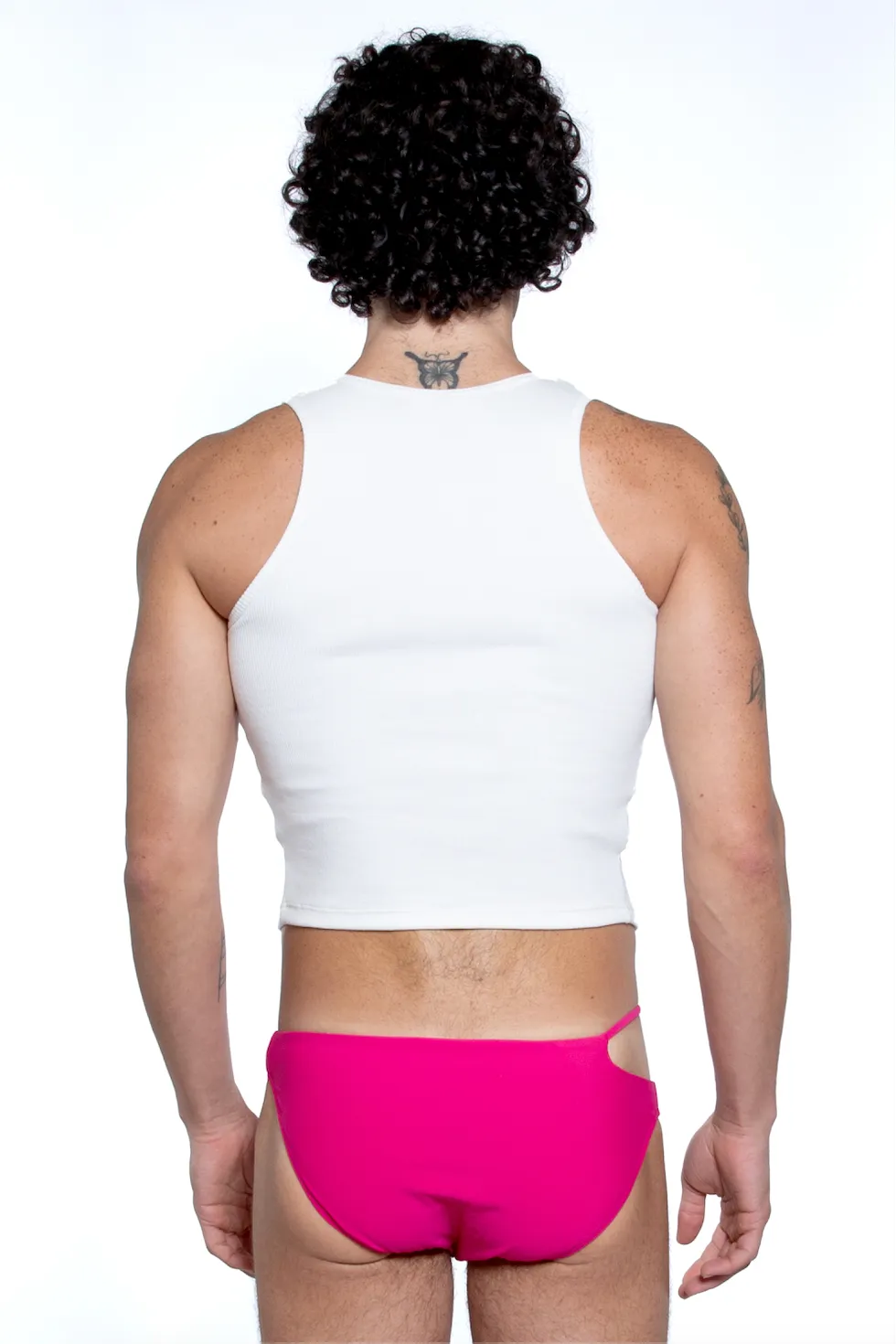 Cut Out Swim Brief - Fuchsia