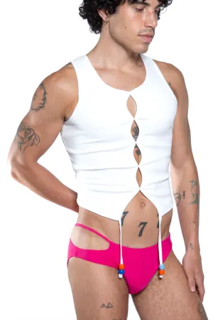 Cut Out Swim Brief - Fuchsia