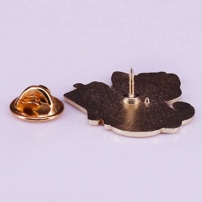 Cute Artist Cat Brooch with Painter's Palette