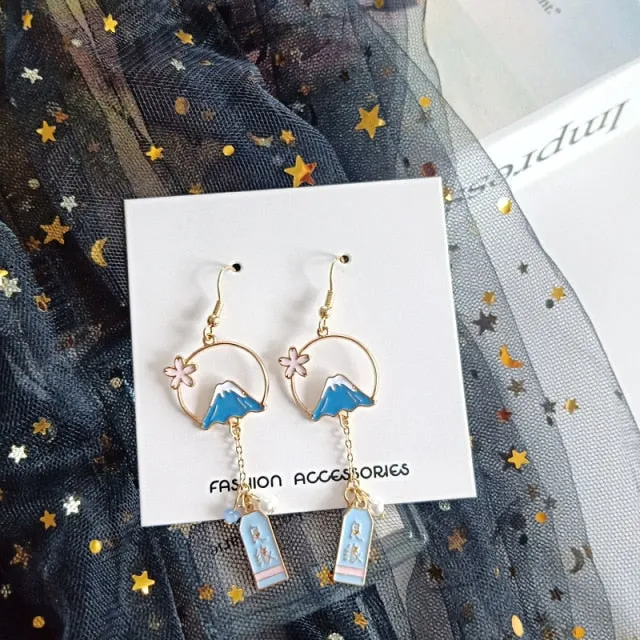 Cute Cartoon Animal Rabbit Cat Clip earrings