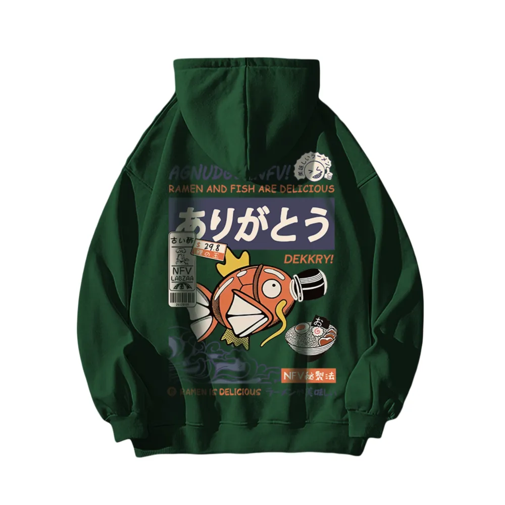 Cute Cartoon Fish Graphic Hoodie