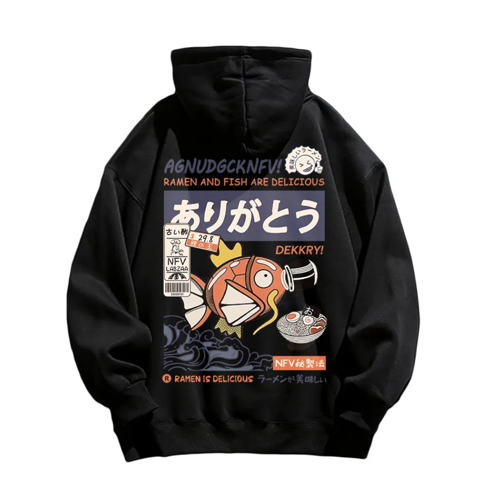 Cute Cartoon Fish Graphic Hoodie