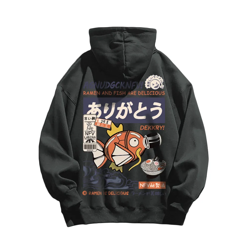 Cute Cartoon Fish Graphic Hoodie