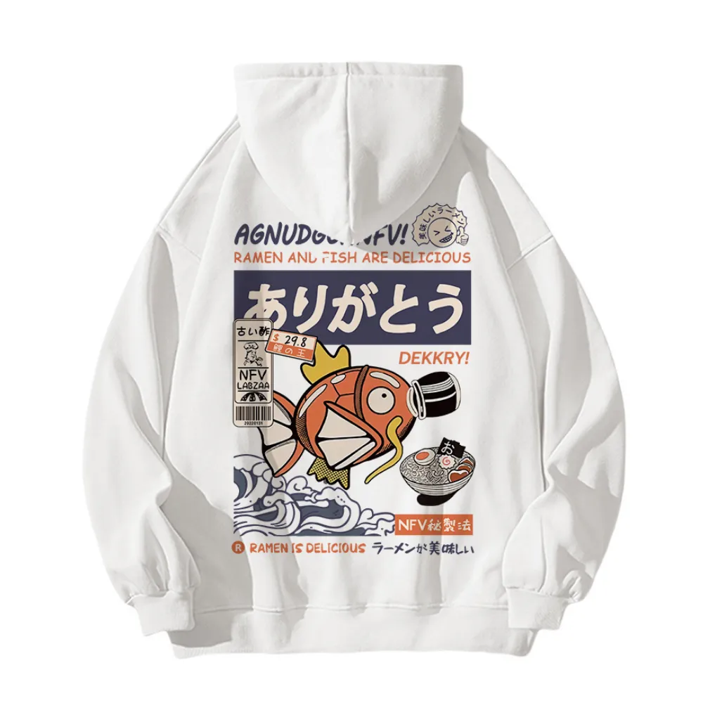 Cute Cartoon Fish Graphic Hoodie
