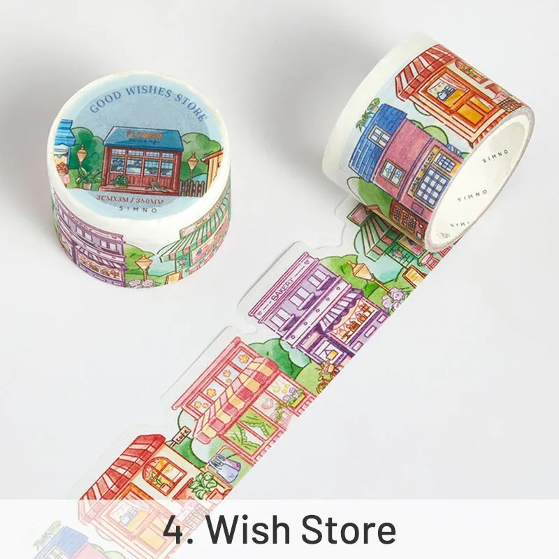 Cute Cartoon Irregular Shape Landscaping Washi Tape