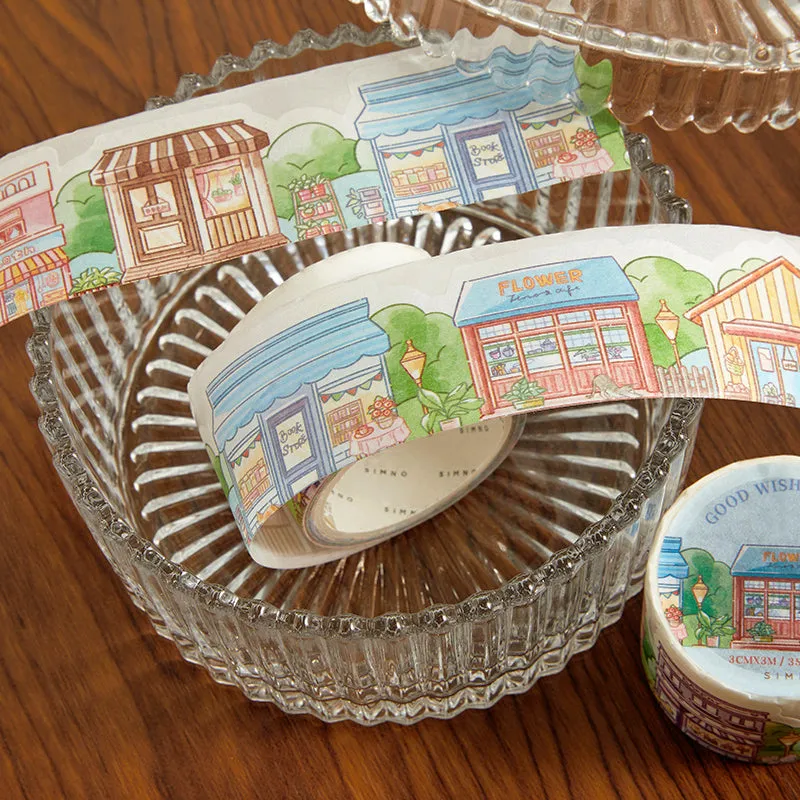 Cute Cartoon Irregular Shape Landscaping Washi Tape