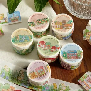 Cute Cartoon Irregular Shape Landscaping Washi Tape