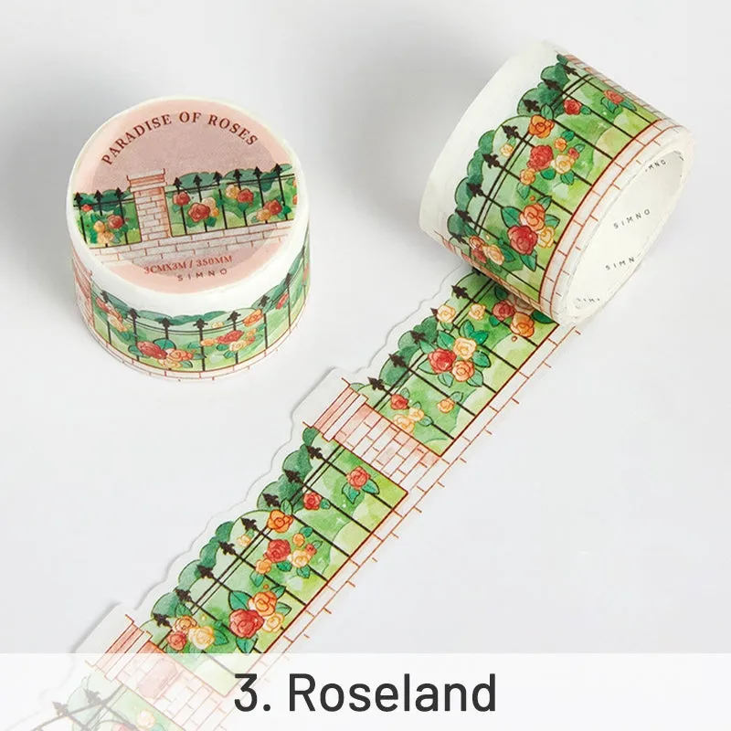 Cute Cartoon Irregular Shape Landscaping Washi Tape